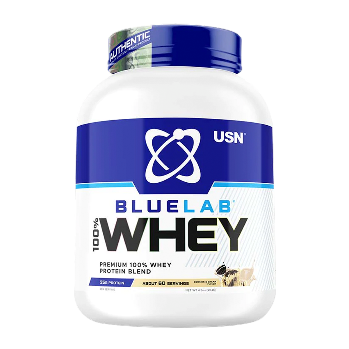 PROTEÍNA BLUE LAB 100% WHEY USN 4,5 LB - COOKIES & CREAM-0