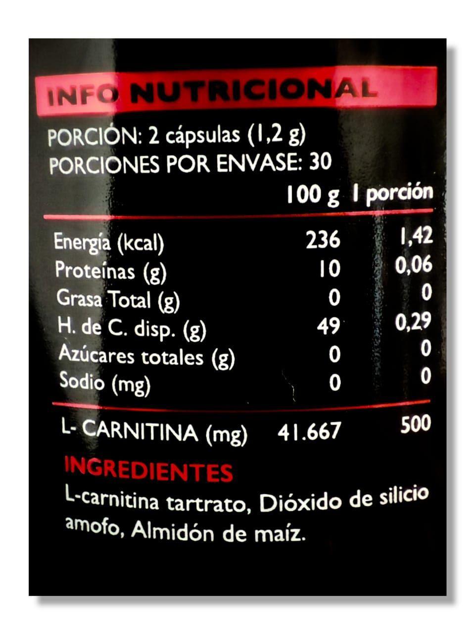 Carnitina 500 - My Nutrition - 60 Capsulas-1