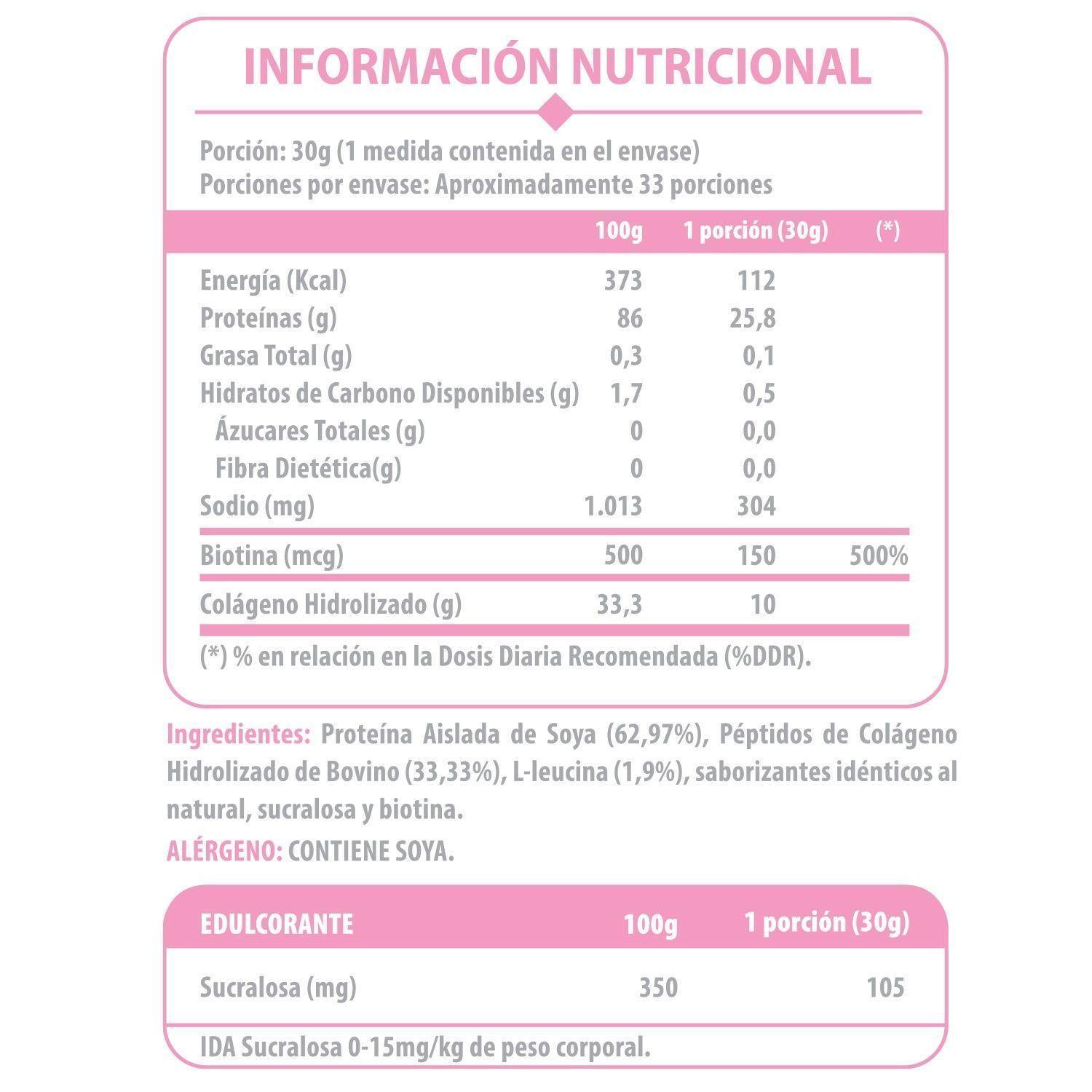 PROTEINA ISO SHAKE COLLAGEN + BIOTINA 2.2LB TRES LECHES - PULSE NUTRITION-1