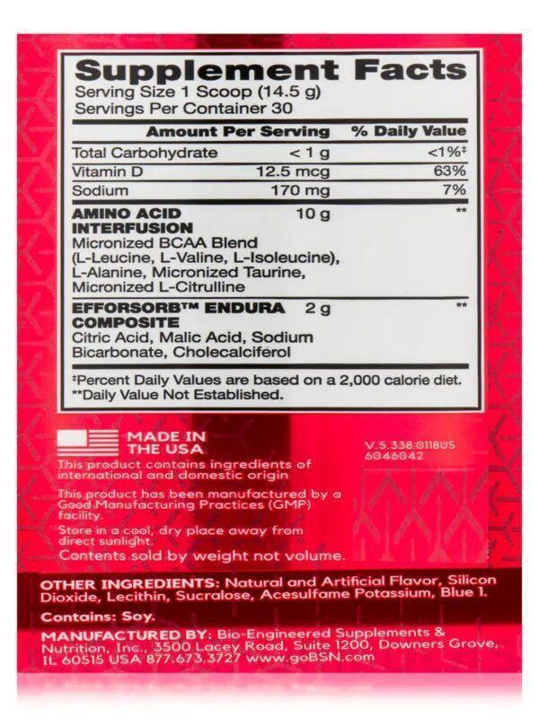AMINO X 435GR - 30 SERVICIOS - BSN -  GREEN APPLE-1
