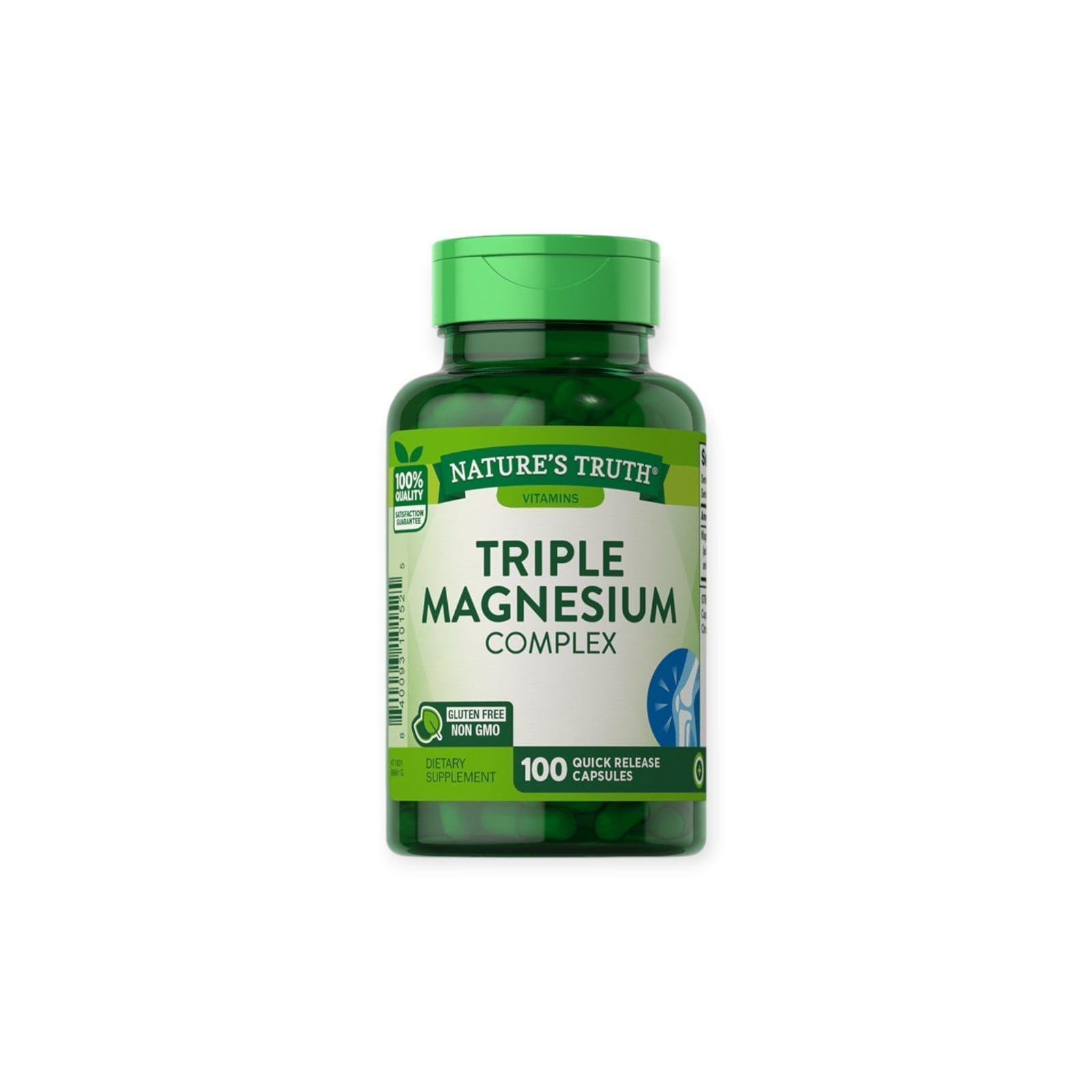 TRIPLE MAGNESIUM COMPLEX 400MG 100 CAPSULAS - NATURE'S TRUTH-0