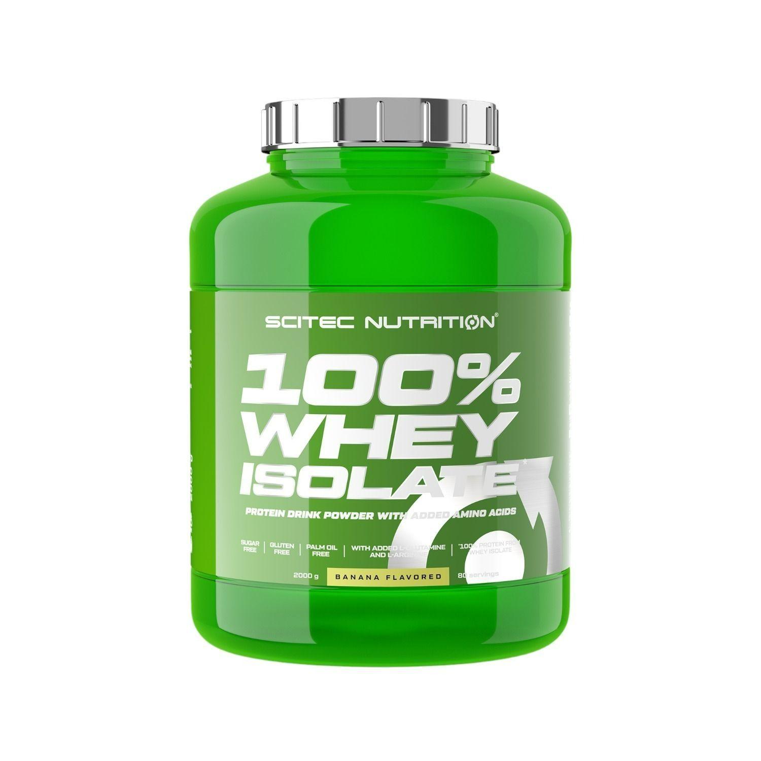 Proteína 100 Whey isolate 2kg - 80 servicios -Scitec Nutrition Platano-0