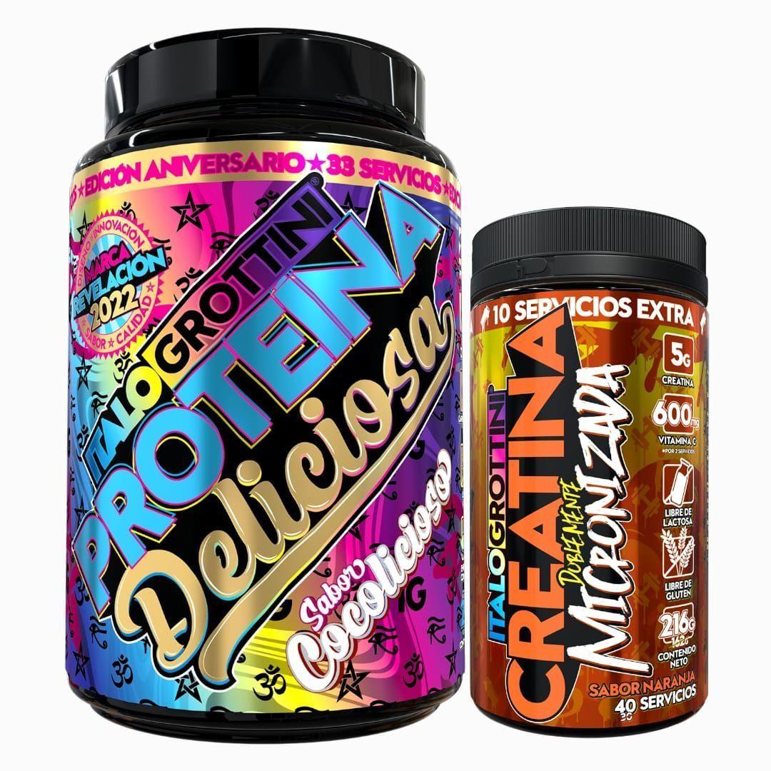 Proteína Whey Deliciosa 2,3 Lb + Creatina 40sv Naranja-0