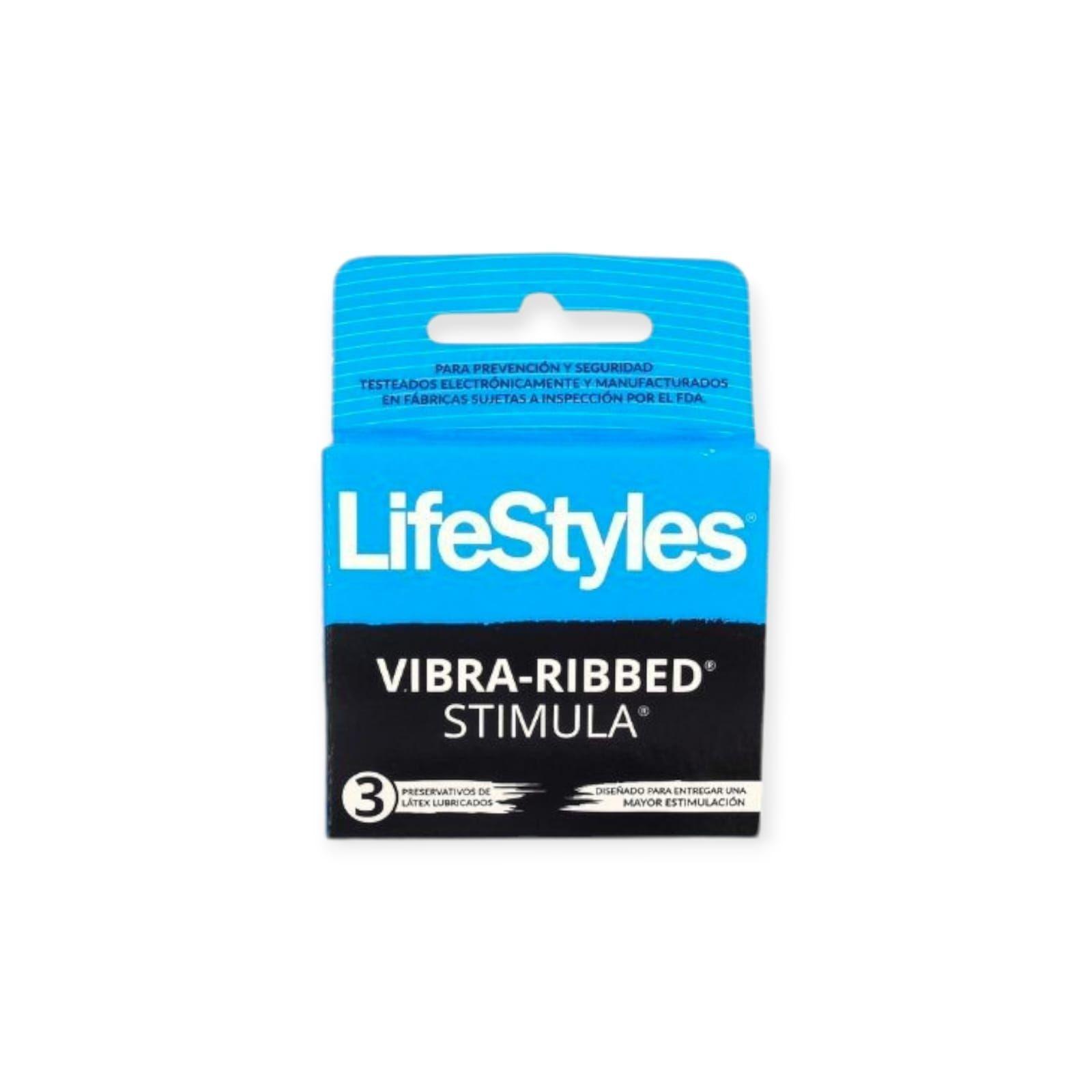 PRESERVATIVOS VIBRA-RIBBED 3 UNIDADES - LIFESTYLES-0