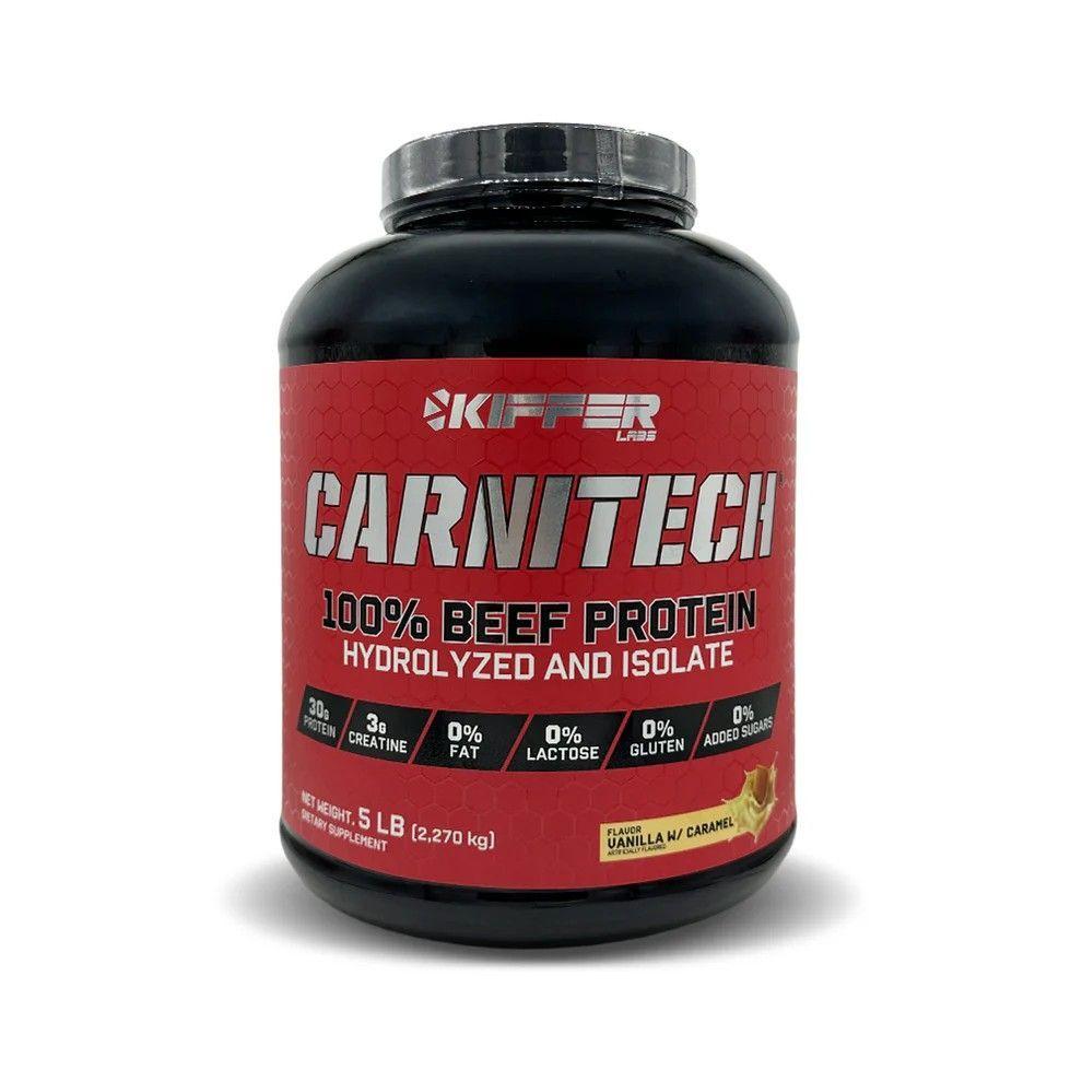 PROTEINA CARNITECH 100 BEEF HIDROLIZADA Y AISLADA 5LB VAINILLA CARAMEL KIFFER-0