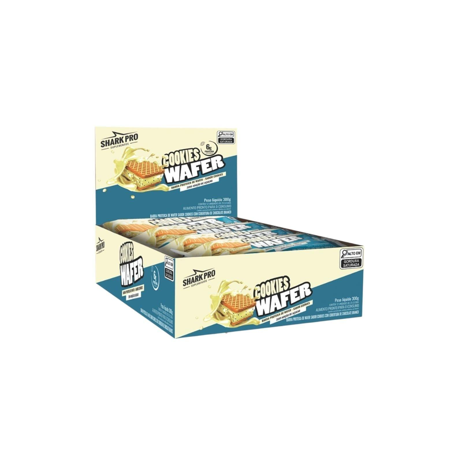 PACK 12 WAFER PROTEICO 25G COOKIES - SHARK PRO-0