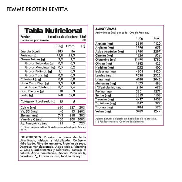 Proteína Mujer Whey + Colágeno + Fibra Femme Protein Vainilla 1 kg.-1