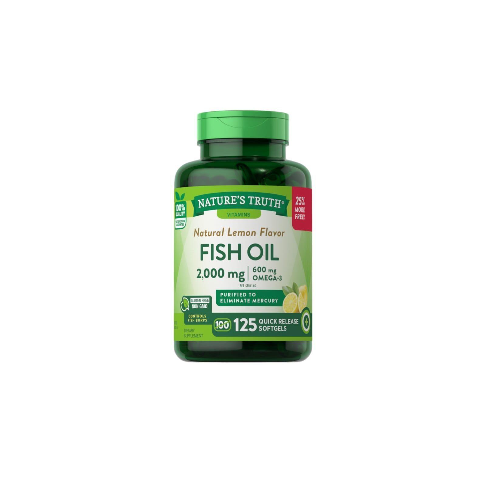 OMEGA 3 FISH OIL 2000MG 125 CAPS - NATURE'S TRUTH-0