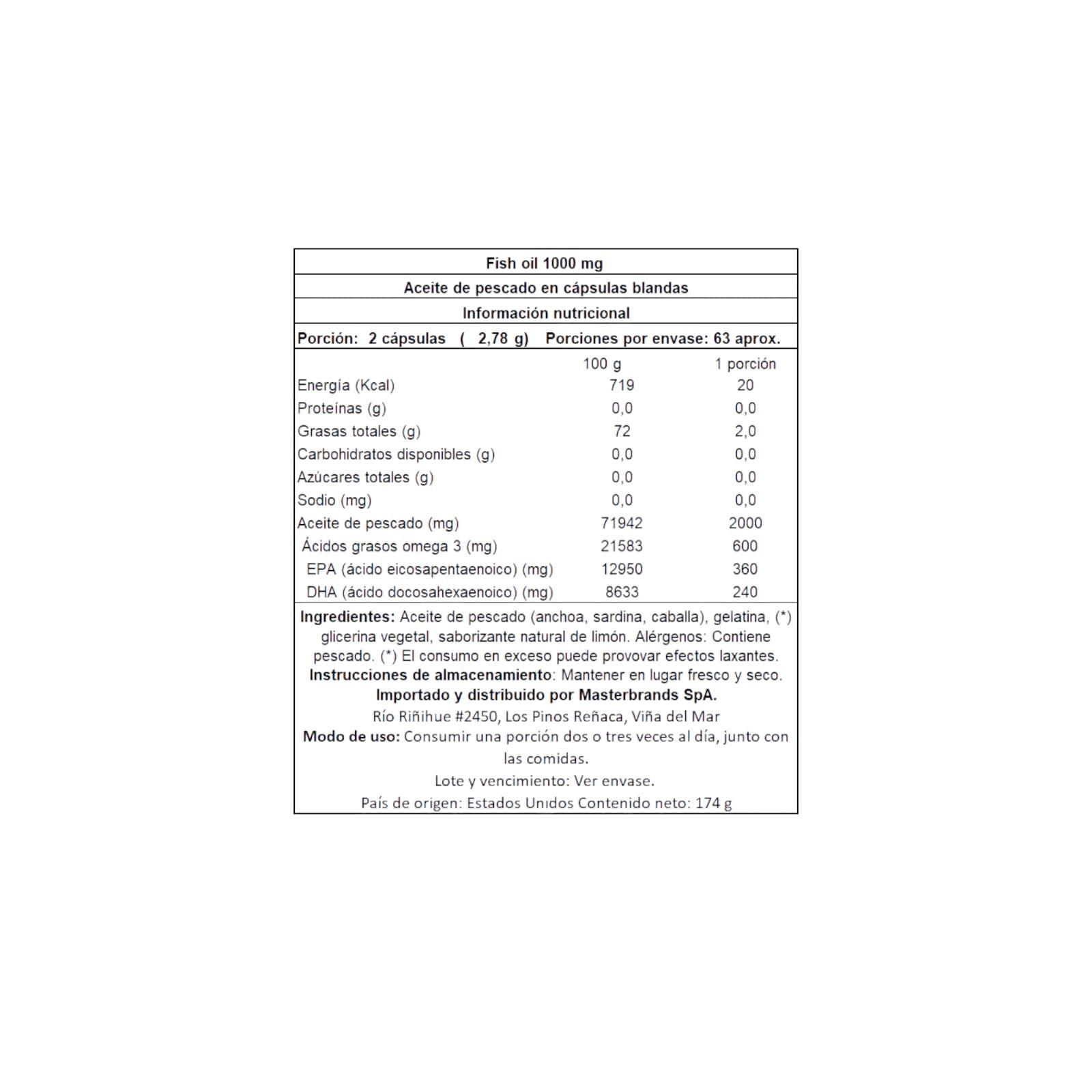 OMEGA 3 FISH OIL 2000MG 125 CAPS - NATURE'S TRUTH-1