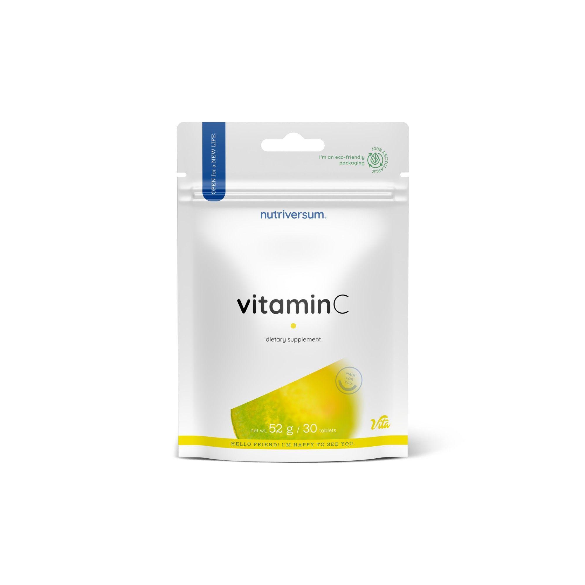 VITAMINA C 30 TABLETAS - NUTRIVERSUM-1