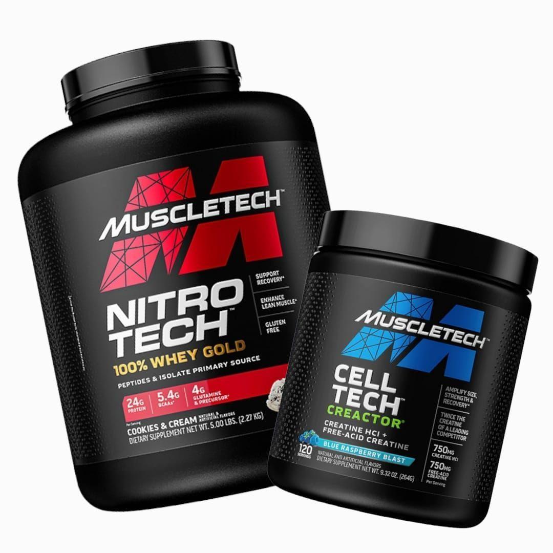 NITROTECH WHEY GOLD 5LB COOKIES + CREATINA CRECTOR 120 SV BLUE RAZZ-0