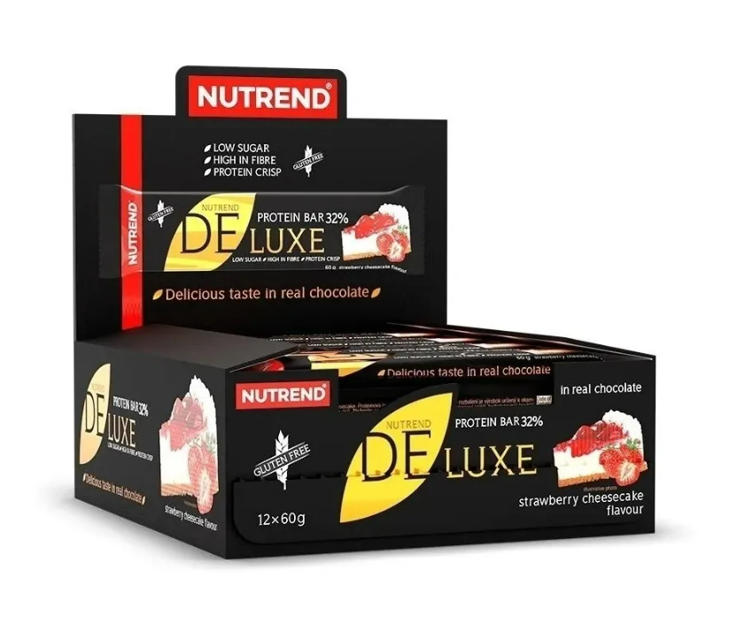 BARRITAS PROTEICAS DELUXE - NUTREND - STRAWBERRY - 12U.-0