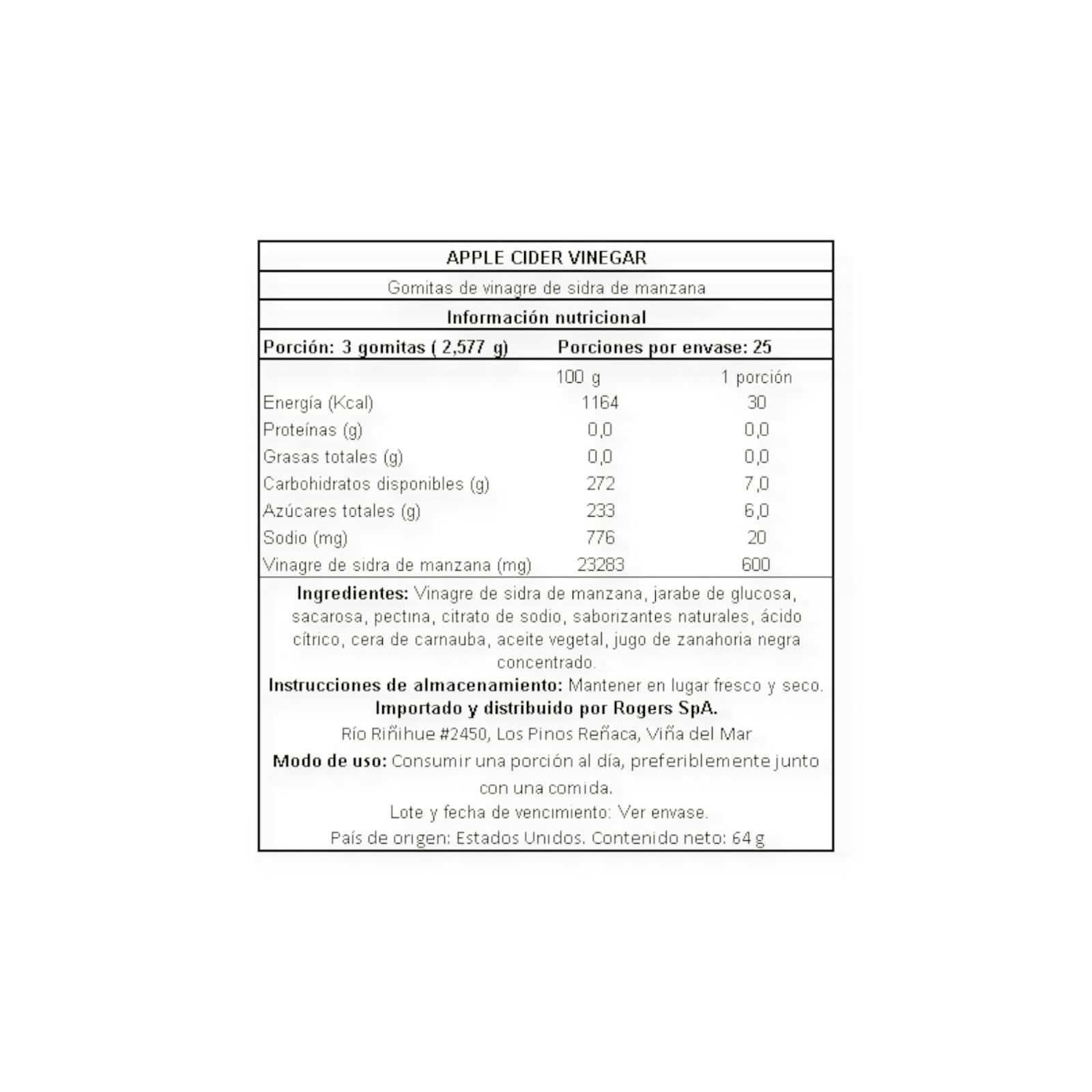 GOMITAS VINAGRE DE MANZANA 600MG 75 GOMITAS - NATURE'S TRUTH-1