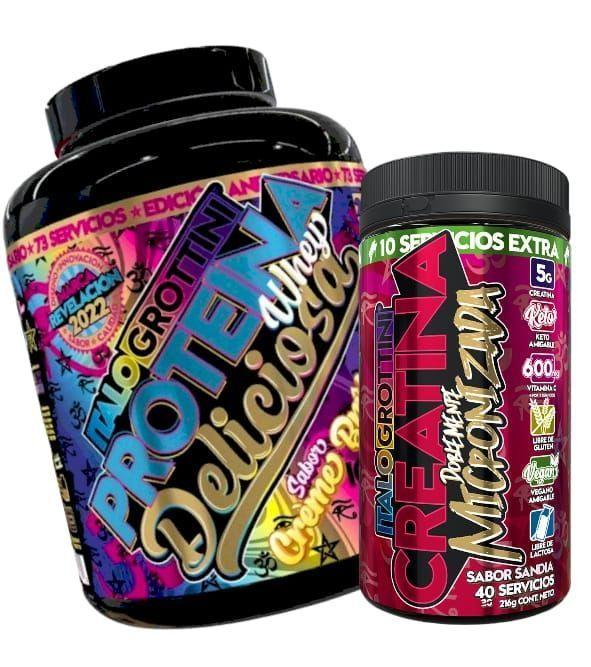 Proteina Vegana 73s  Creme brulee + Creatina 40s Sandía-0
