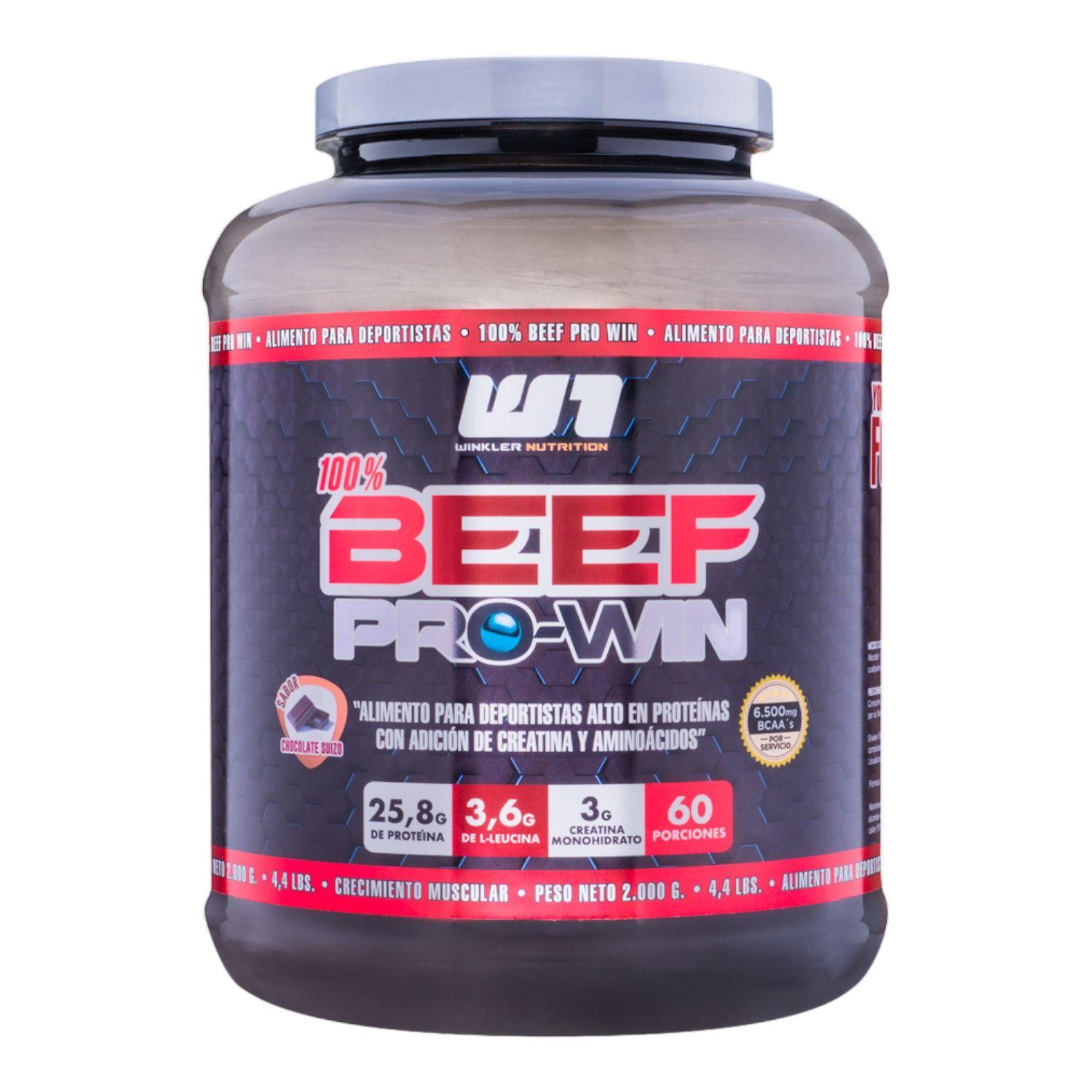 Proteina de carne con adición de creatina Beef Pro Win chocolate 2 kgs-0