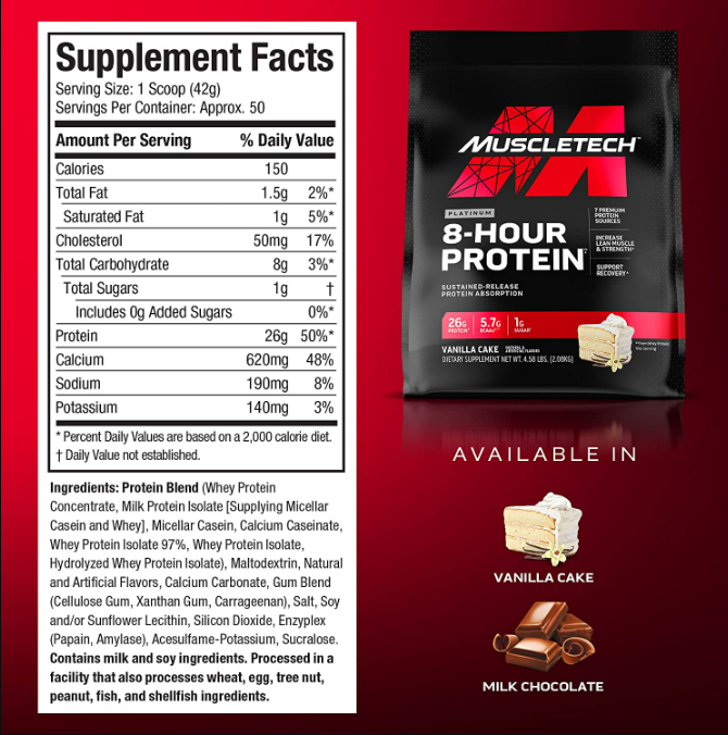 PROTEINA PLATINUM 8-HOUR PROTEIN 4.6 LB MUSCLETECH-2