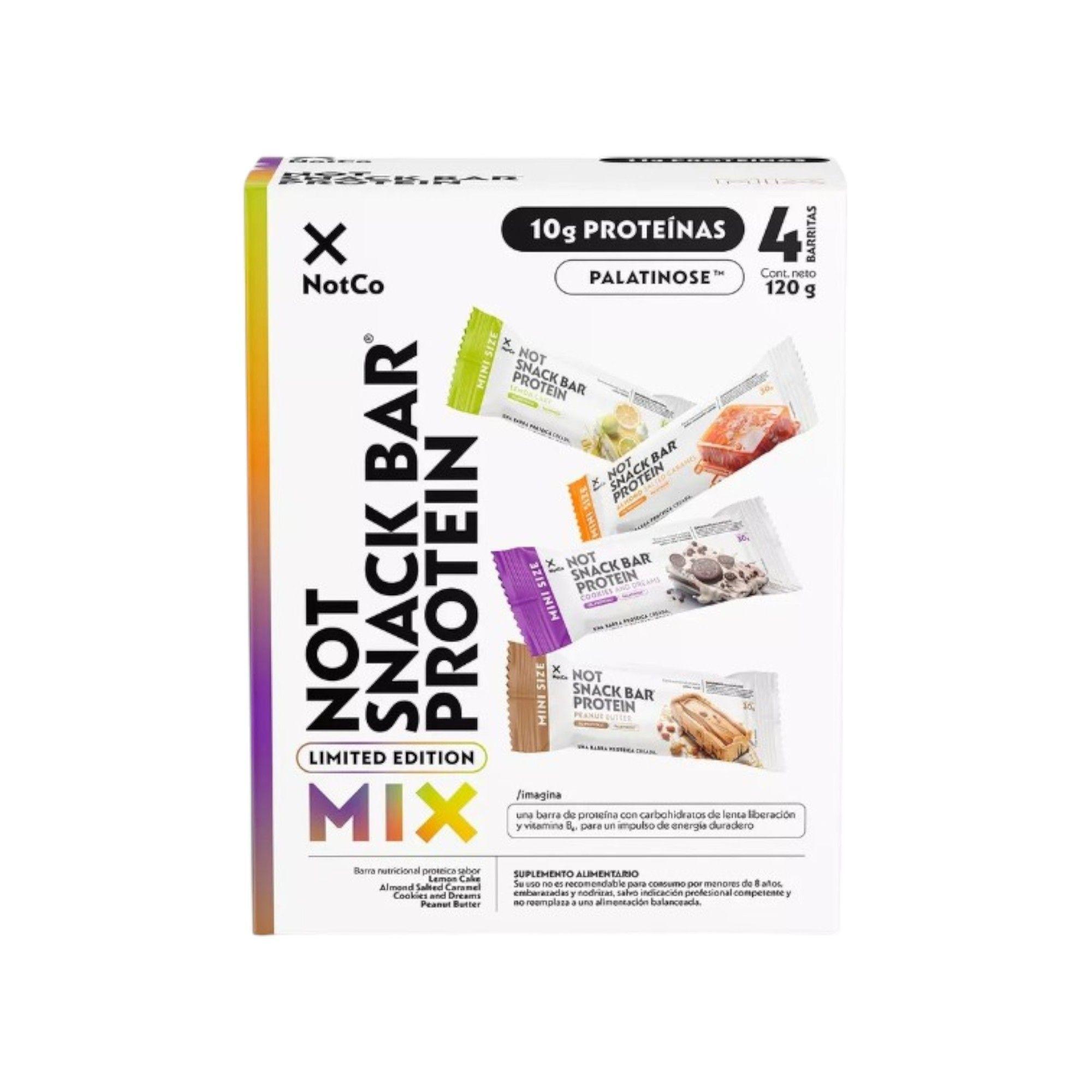 BARRAS DE PROTEINA NOTSNACK BAR MIX 4 SABORES 120GR - NOTCO-0