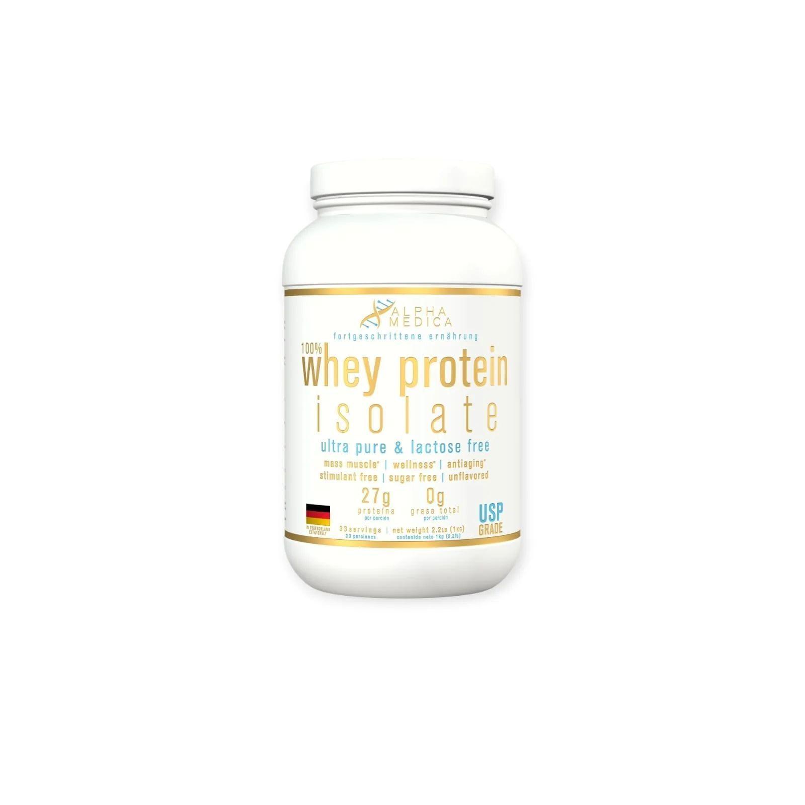 PROTEINA 100% WHEY PROTEIN ISOLATE 1KILO 33 SV - ALPHA MEDICA-0
