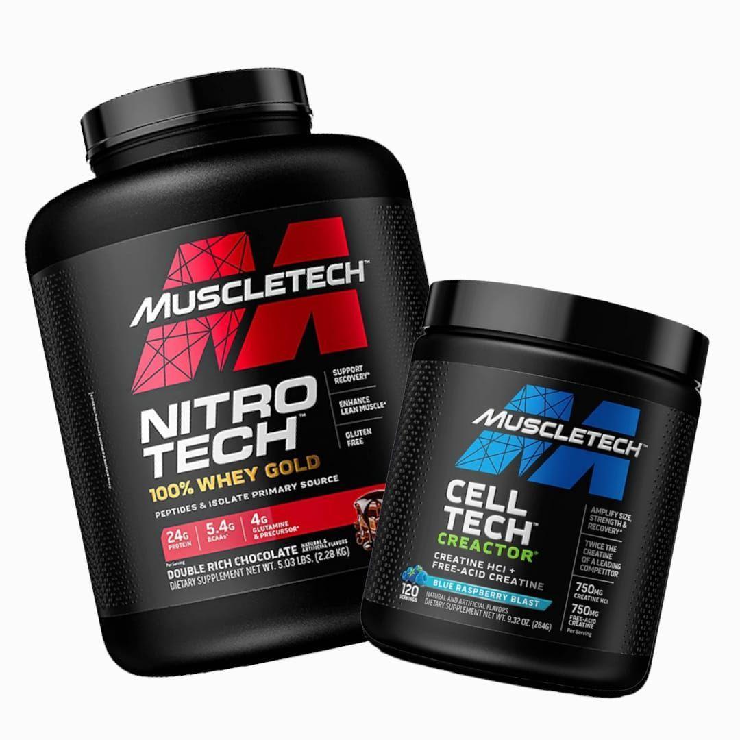 NITROTECH WHEY GOLD 5LB CHOCOLATE + CREATINA CRECTOR 120 SV BLUE RAZZ-0