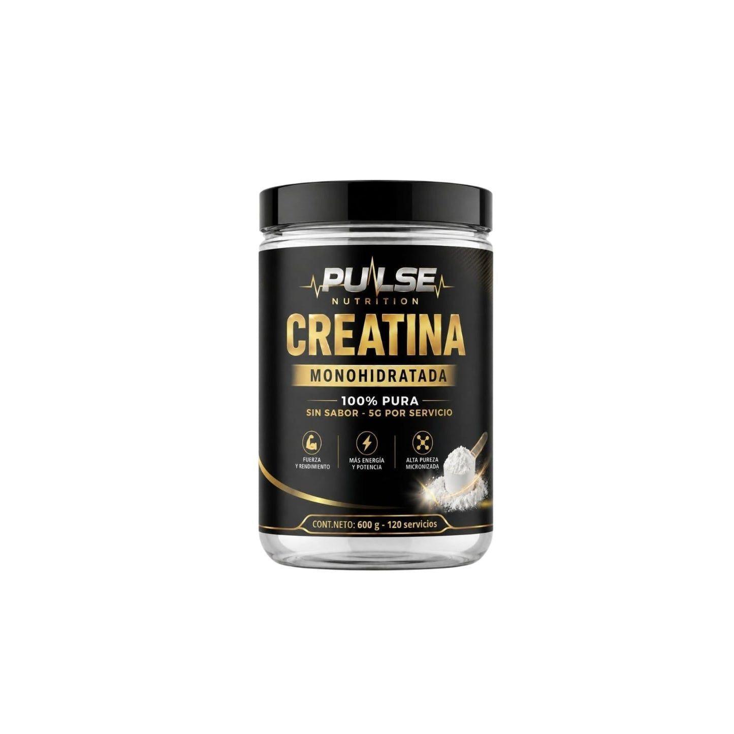 CREATINA MONOHIDRATADA 600GR SIN SABOR - PULSE NUTRITION-0