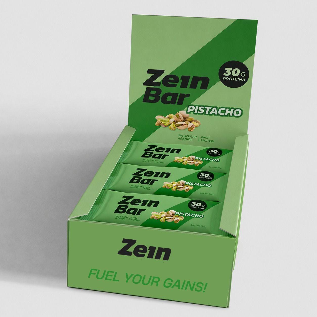 BOX 12 BARRAS DE PROTEINA ZEIN BAR PISTACHO 100GR - ZEIN-0