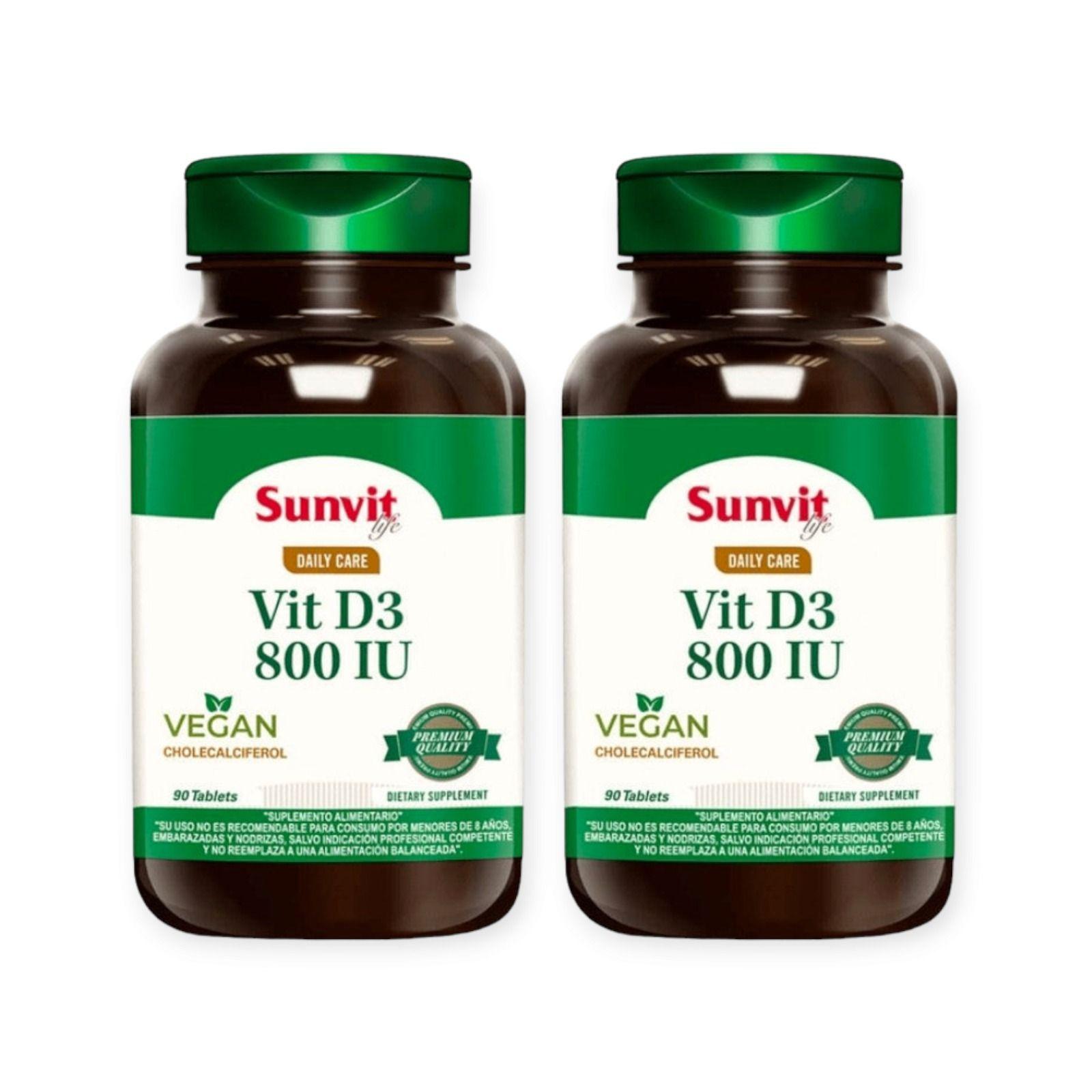PACK VITAMINA D3 800UI 180 TABLETAS – SUNVIT-0