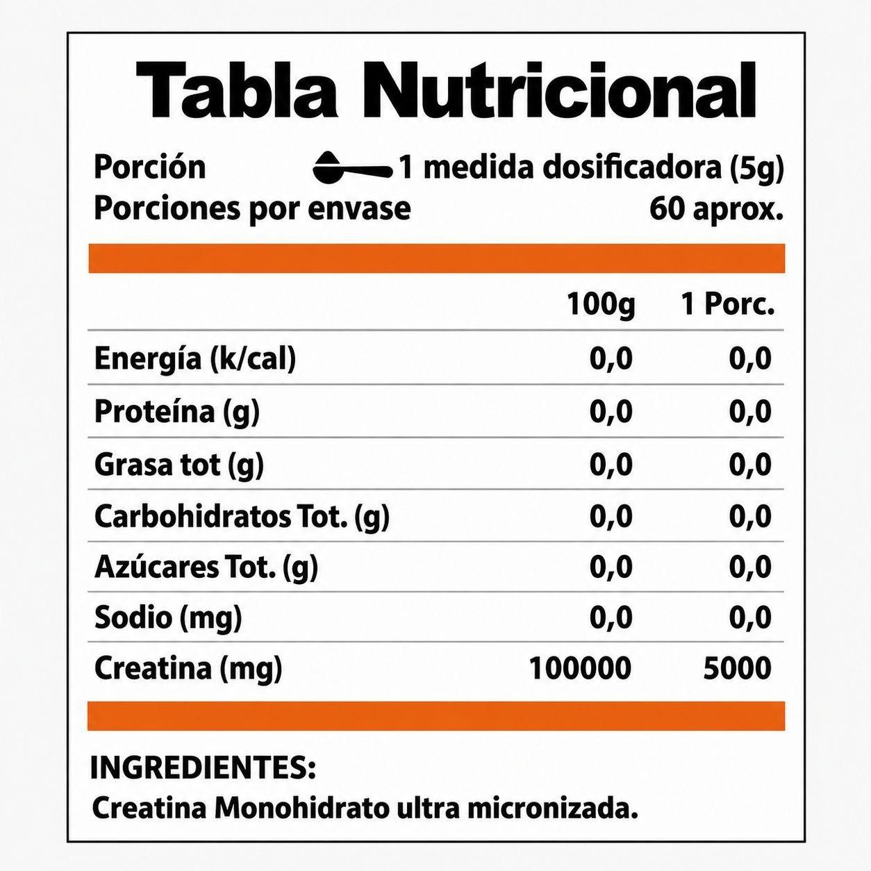 Creatina monohidratada - 300gr - 60sv - Winkler Nutrition-2