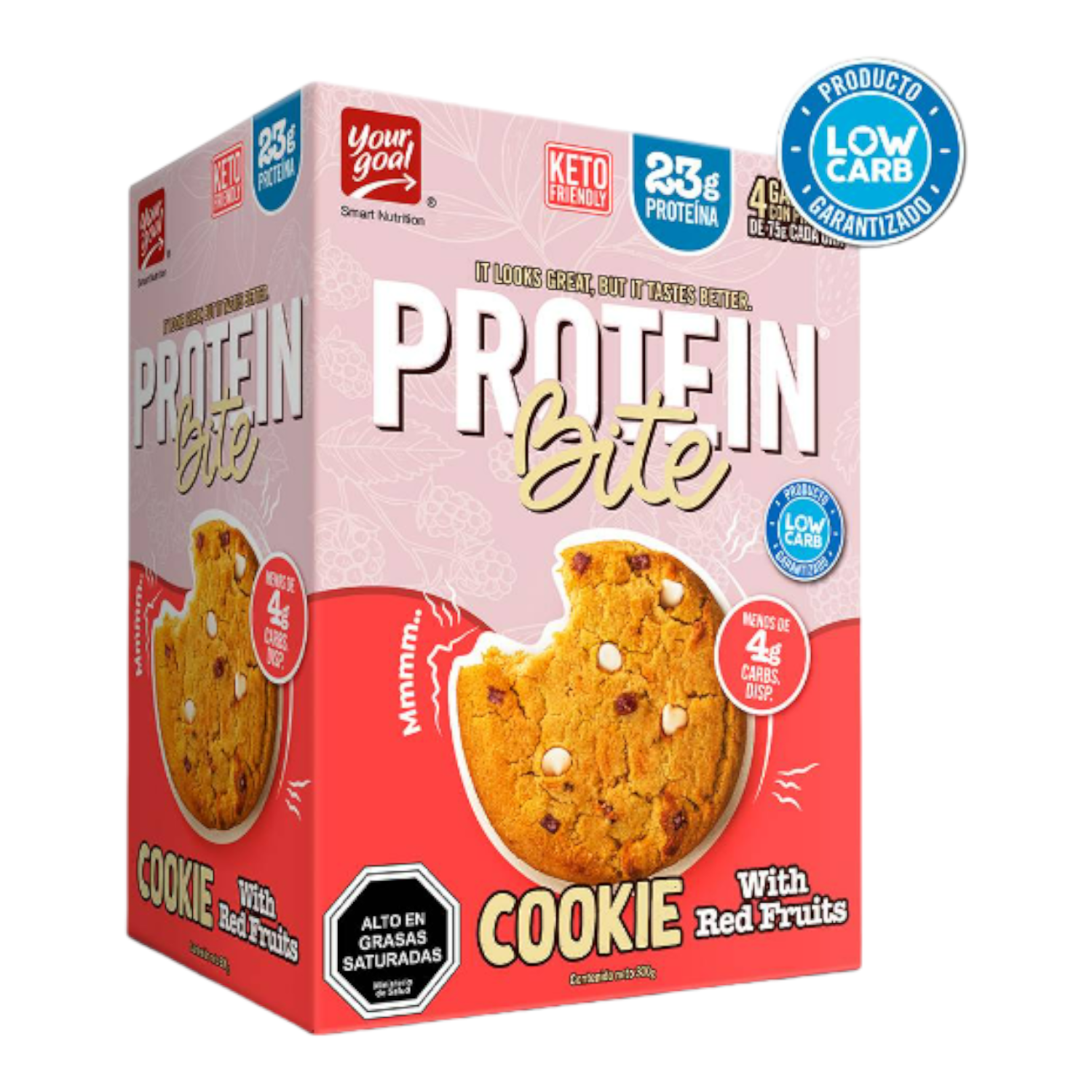 YG PROTEIN BITE COOKIE WITH RED FRUITS 4 UND - YOUR GOAL-0