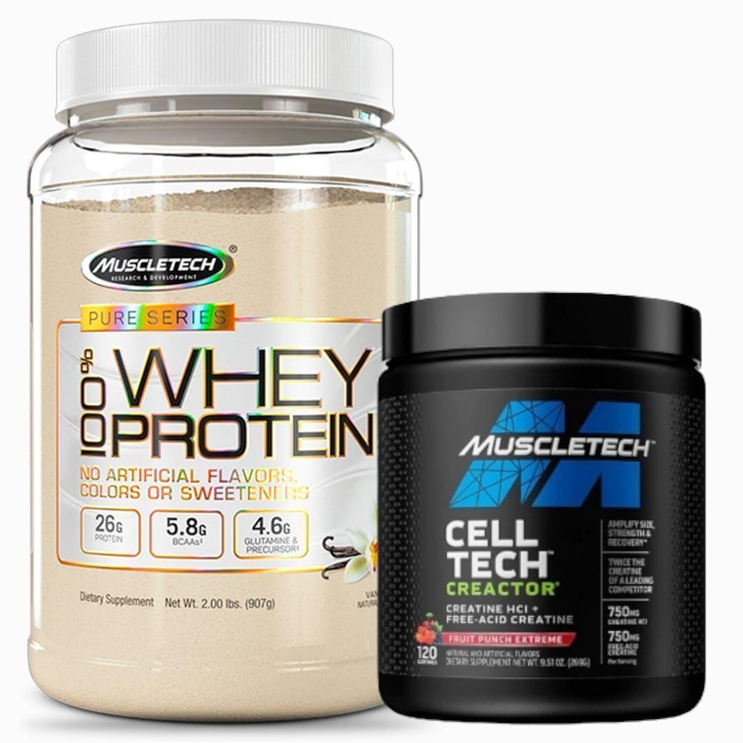 PROTEINA 100% WHEY VAINILLA 2LB + CREATINA CREACTOR 120 SV FRUIT PUNCH-0