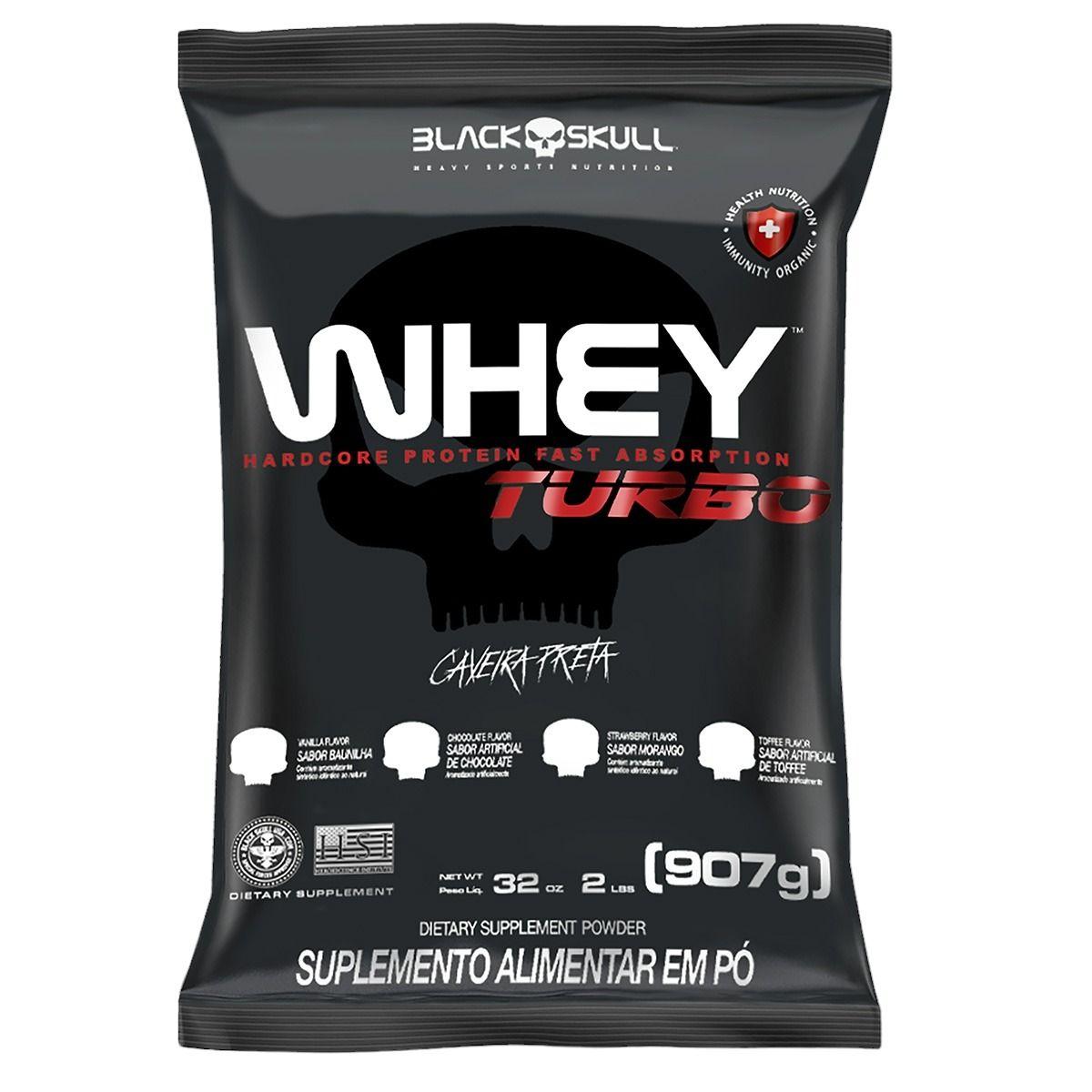 Proteína whey turbo sabor Toffe 907gr - Black Skull-0