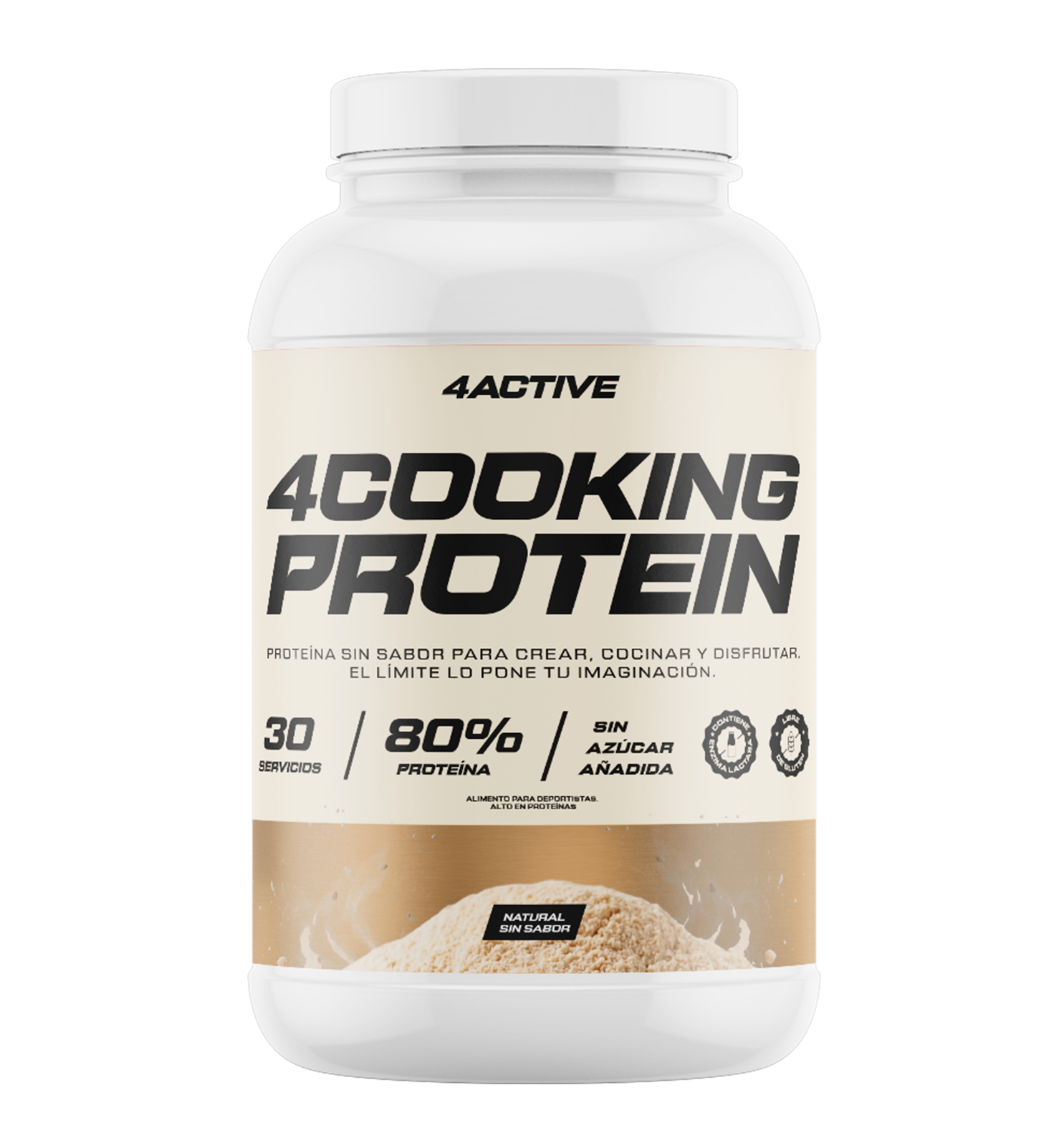 PROTEINA 4COOKING 30 SERVICIOS NATURAL 900GR - 4ACTIVE-0