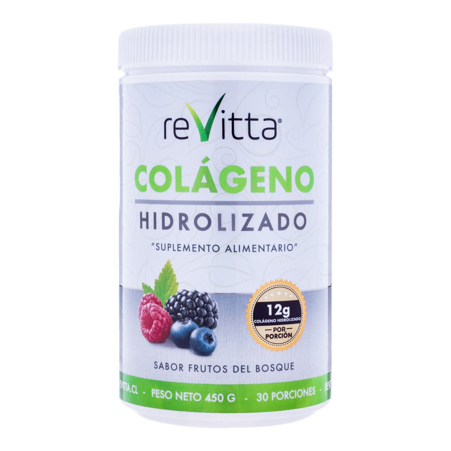 Colágeno Hidrolizado + Vitaminas  Frutos del bosque 450gr 30sv Revitta-0