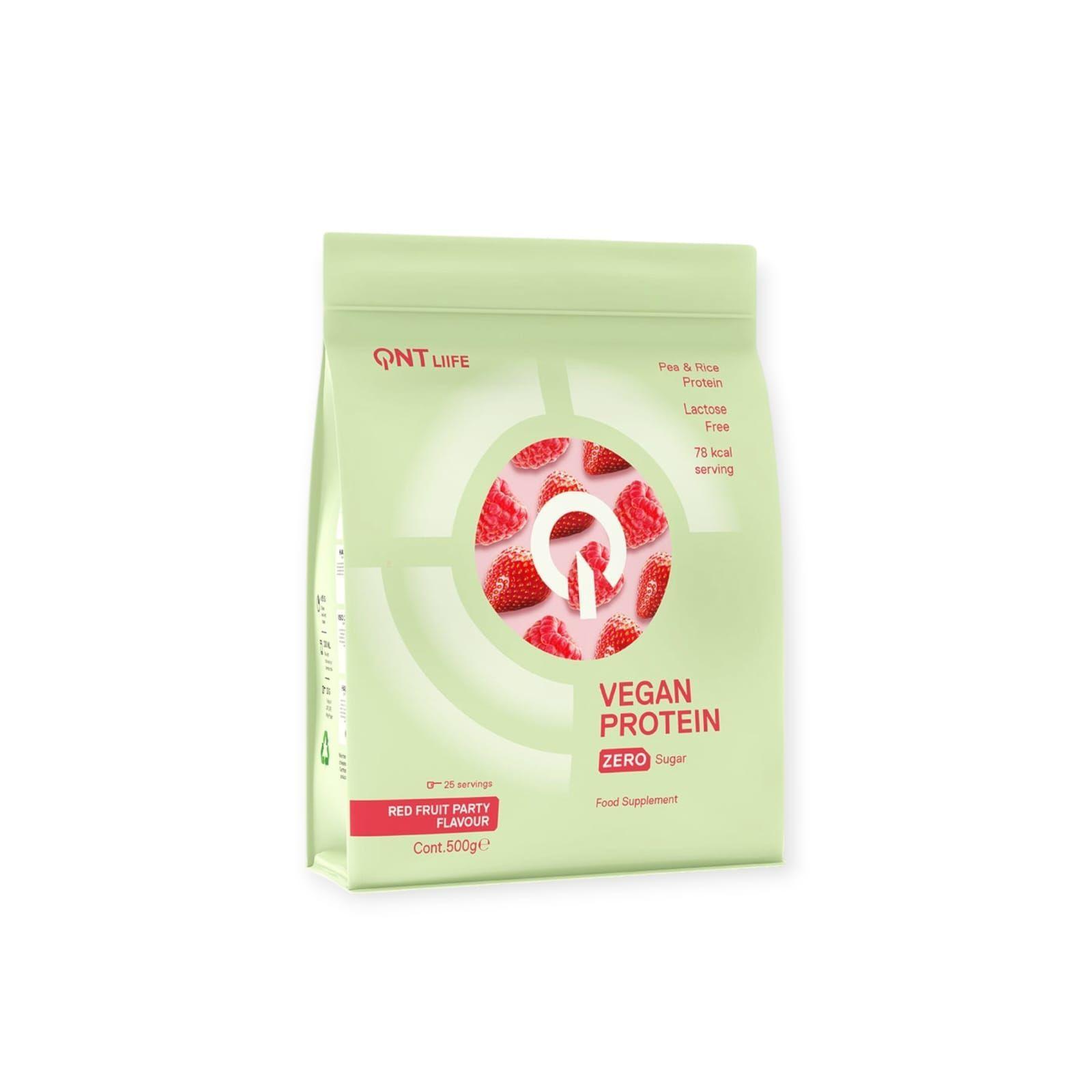 PROTEINA VEGANA SIN AZUCAR 500G 25 SV RED FRUITS - QNT-0