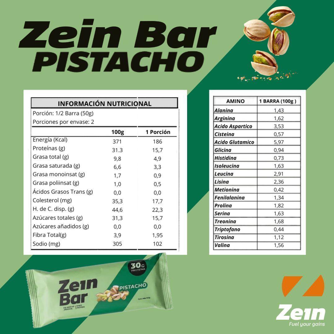 BARRA DE PROTEINA ZEIN BAR PISTACHO 100GR - ZEIN-1