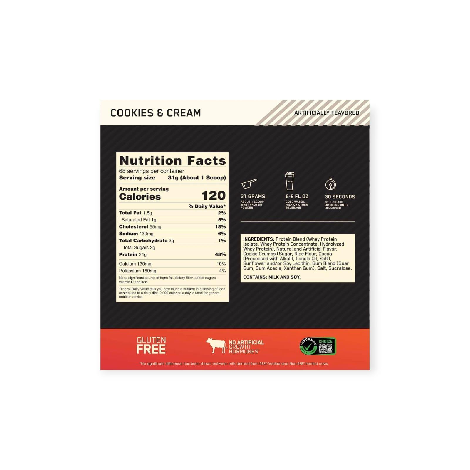 PROTEINA GOLD STANDARD 100% WHEY 5LB COOKIES  - OPTINUM NUTRITION-1