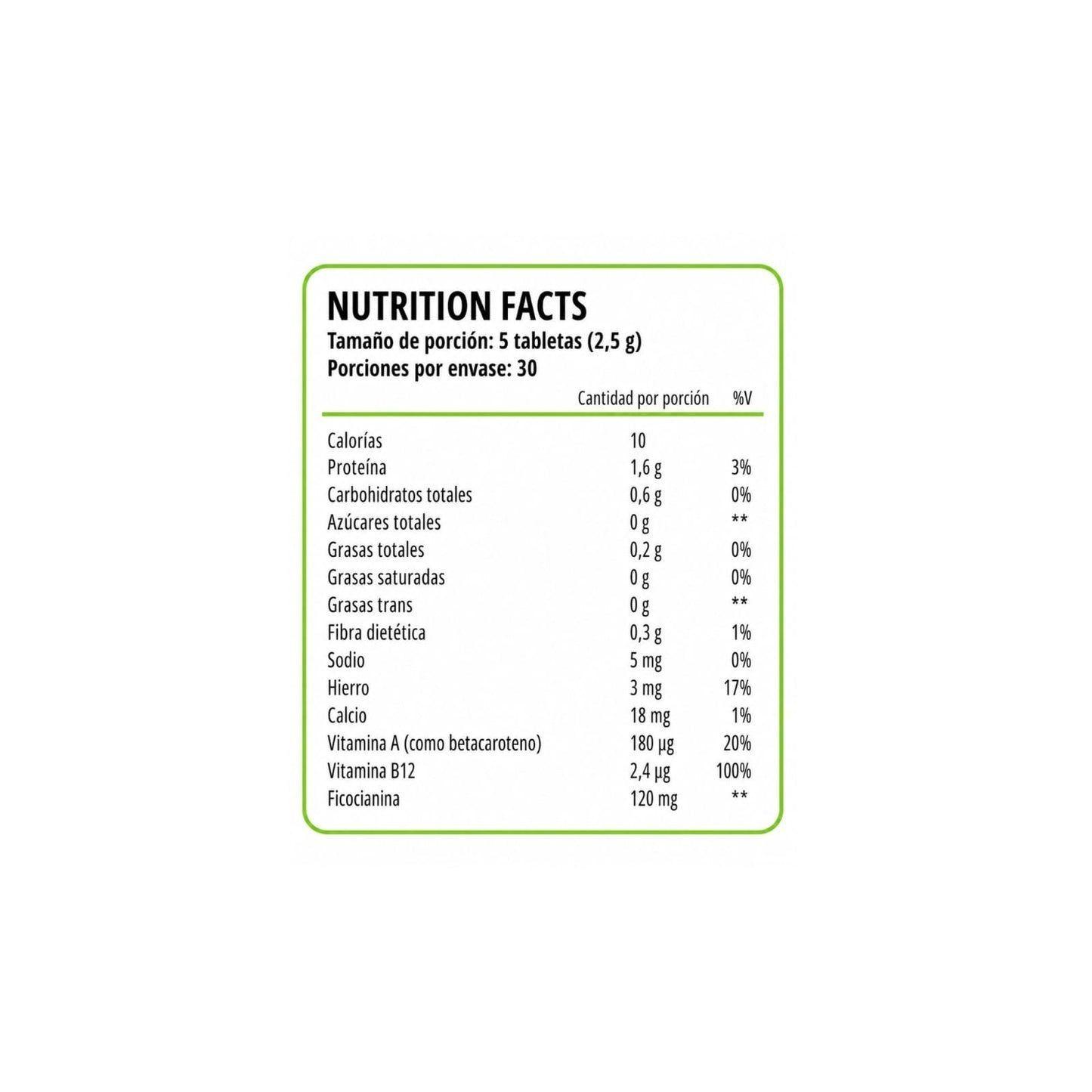 ESPIRULINA 500MG 150 TABLETAS - PULSE NUTRITION-1