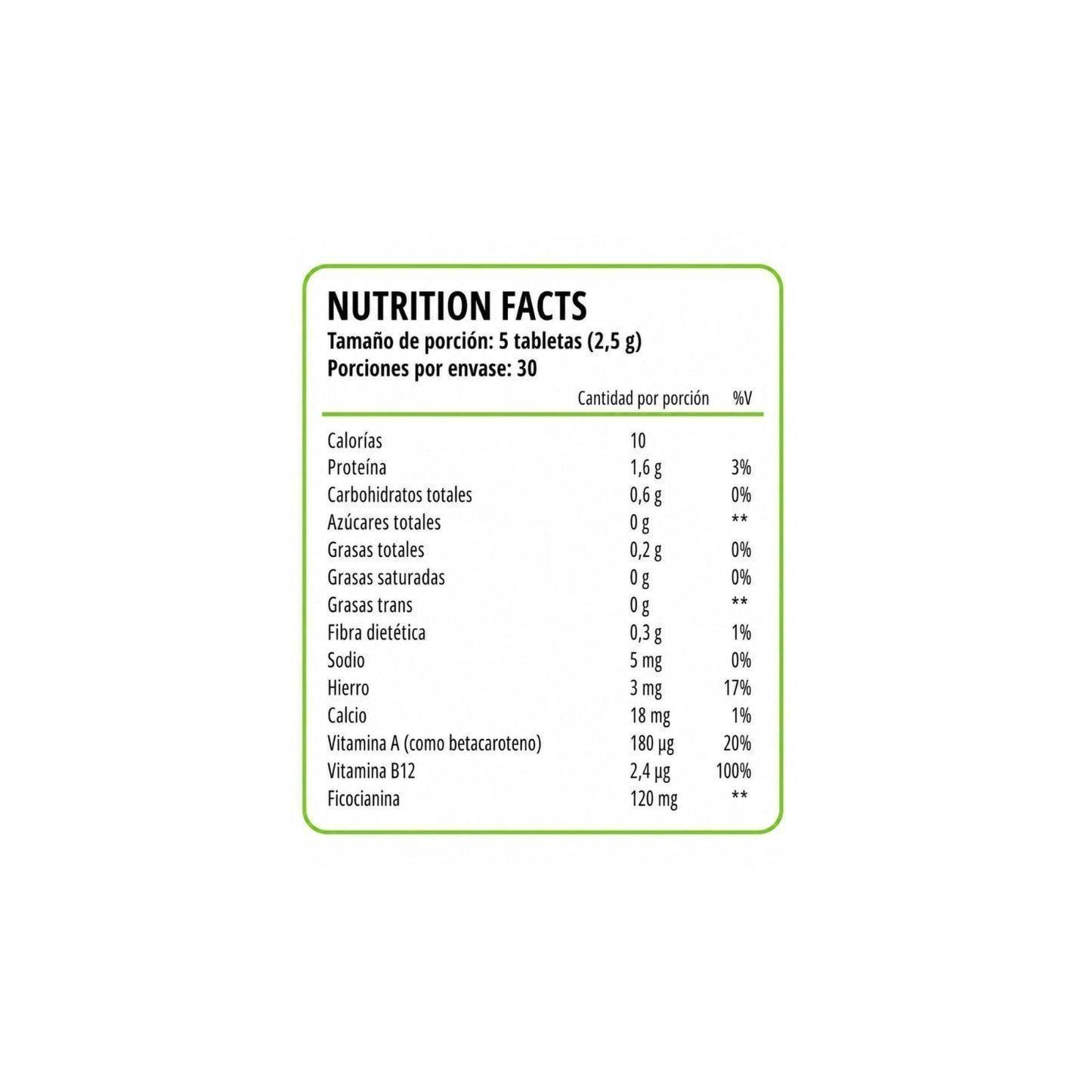 ESPIRULINA 500MG 150 TABLETAS - PULSE NUTRITION-1
