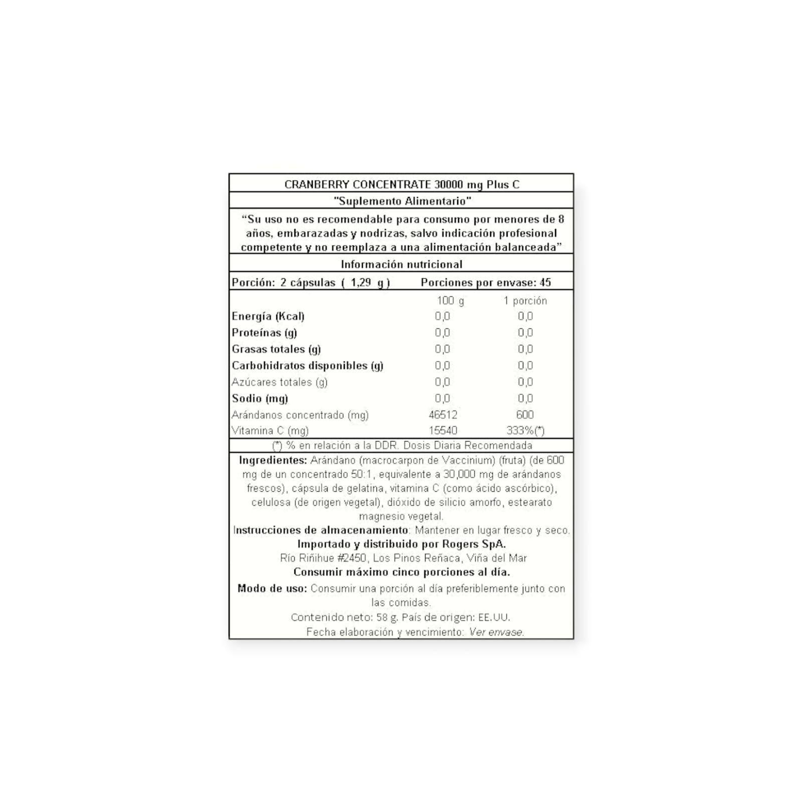 CRANBERRY CONCENTRADO 30000MG + VITAMINA C 90 CPS - NATURE'S TRUTH-1