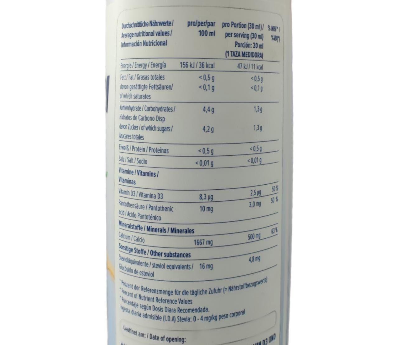 Calcio Liquido - Sabor Naranja - Energybody - 1 Litro-1
