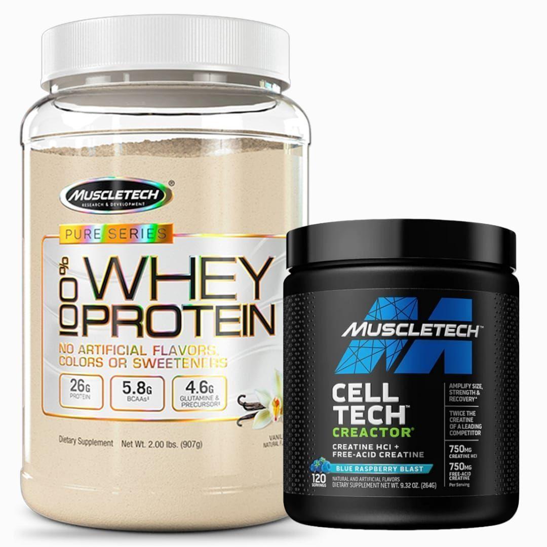 PROTEINA 100% WHEY VAINILLA 2LB  + CREATINA CREACTOR 120 SV BLUE RAZZ-0