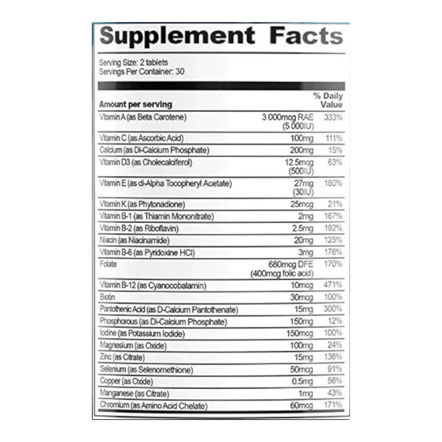 MULTI-VITAMIN 60 TABLETAS – USN-1