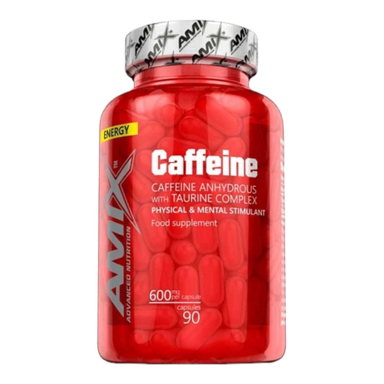 Caffeine 200mg c/Taurina , Amix 90 Caps-0