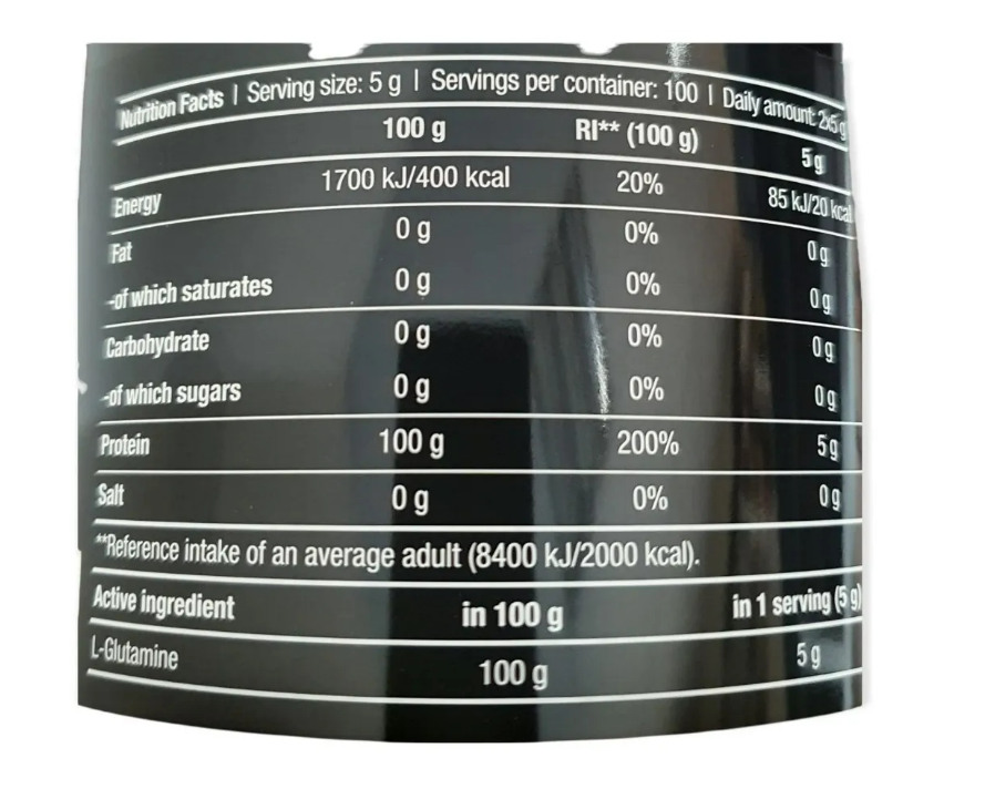 Glutamina 100 L-glutamine Biotechusa - 500gr-1