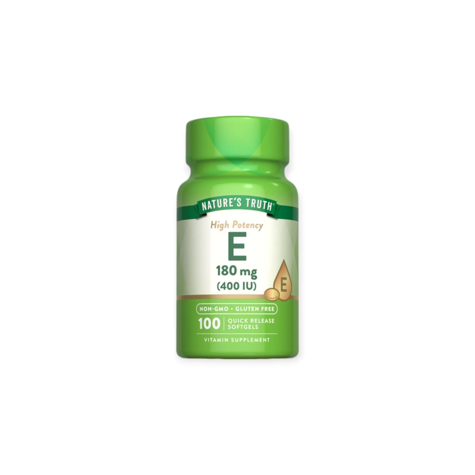 VITAMINA E 180MG 400 IU 100 SOFTGELS - NATURE'S TRUTH-0