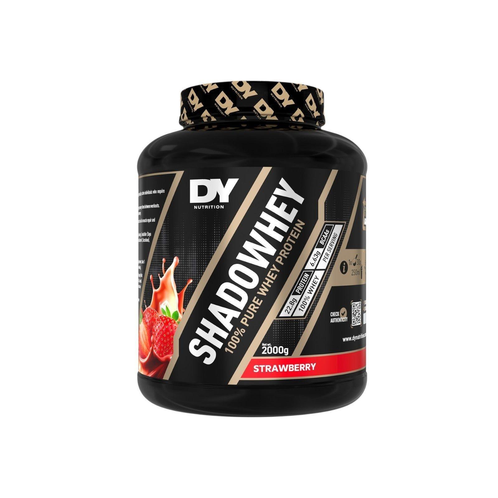 PROTEINA SHADOWHEY 100% PURE WHEY 2KG 66SV STRAWBERRY- DY NUTRITION-0