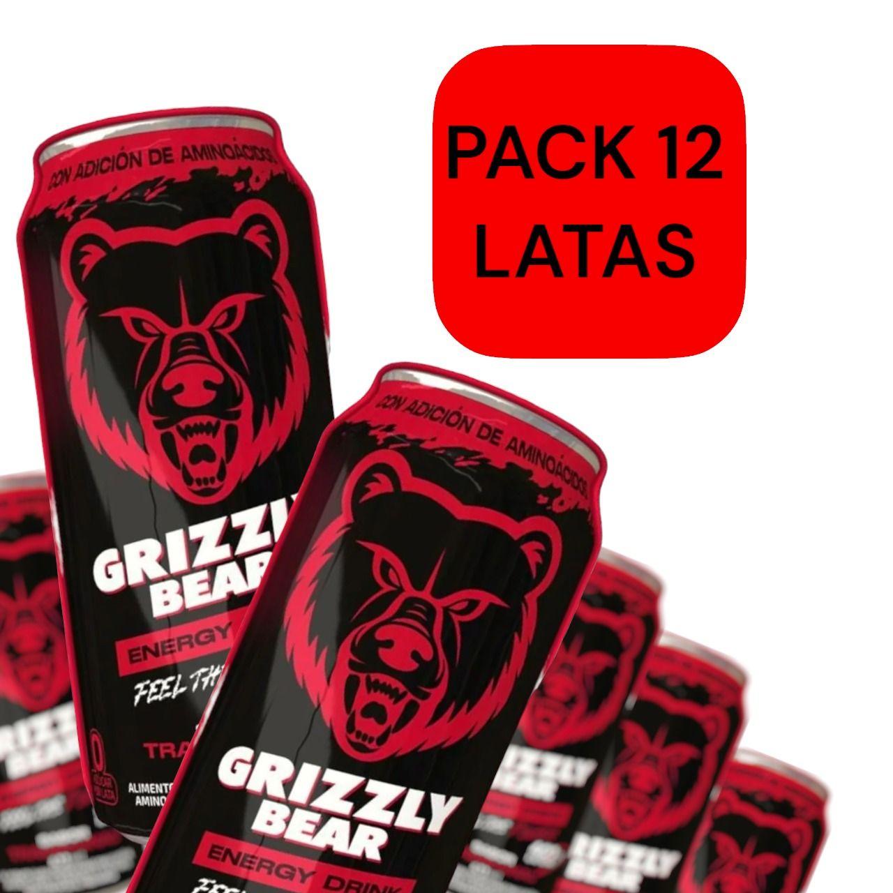 Pack 12 Energeticas Grizzly Bear - Tradicional - 400mg cafeína - 473ml c/u-0