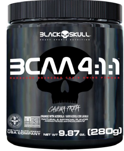 Bcaa 4:1:1 black skull 40 servicios- ORANGE-0