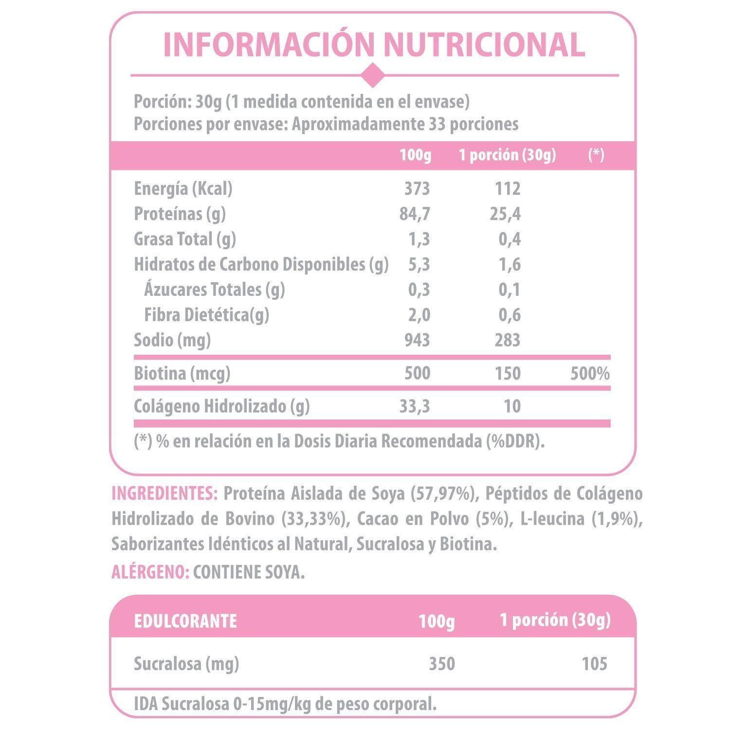 PROTEINA ISO SHAKE COLLAGEN + BIOTINA 2.2LB SELVA NEGRA - PULSE NUTRITION-1