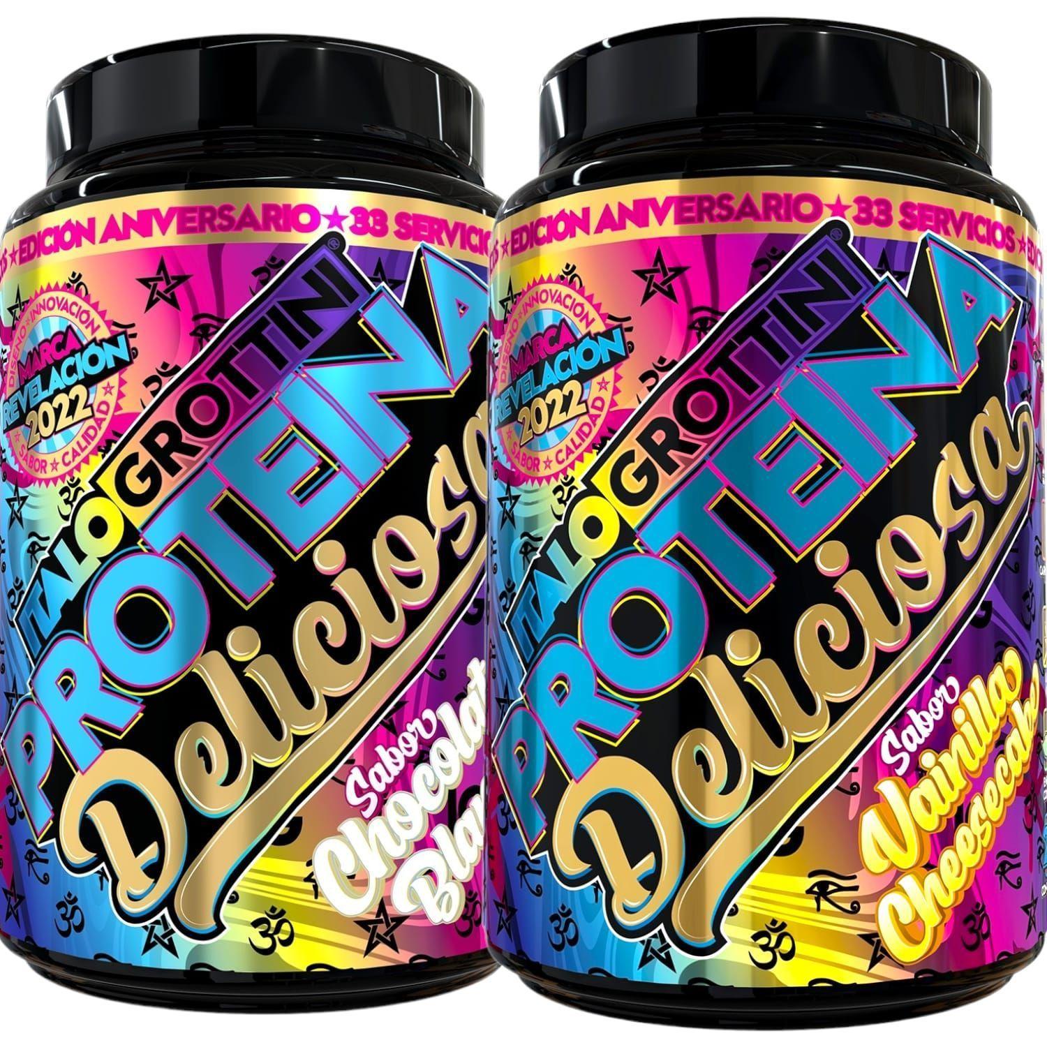 2 PROTEINAS WHEY DELICIOSA 2,3 LB - VAINILLA Y CHOCOLATE BLANCO-0