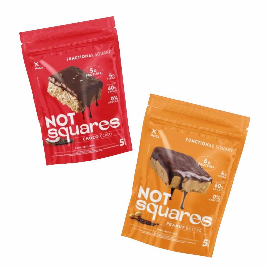 BARRAS DE PROTEINA NOT SQUARES 5 UNIDADES CHOCO COCO - NOTCO-3